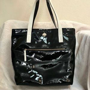 Kate Spade Black Patent Leather Tote Bag
